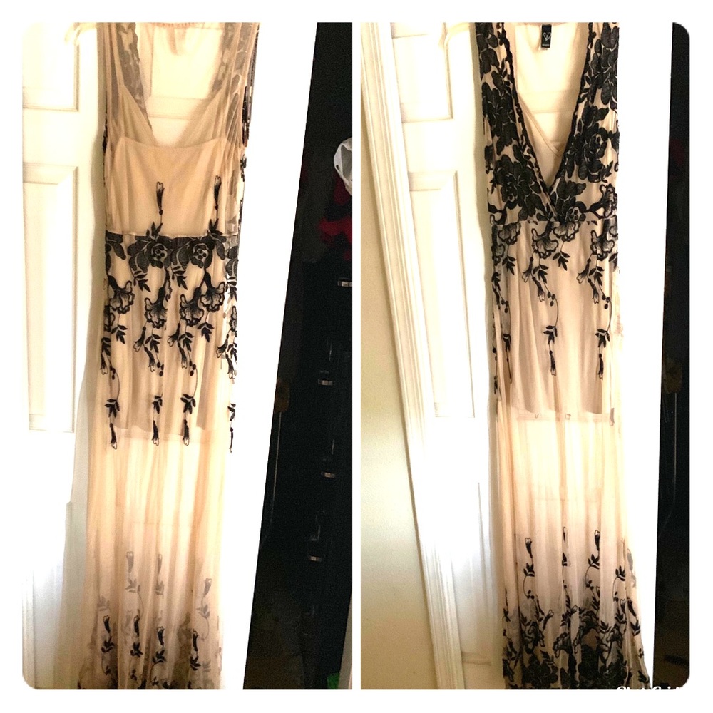 Black and nude special occasion dress